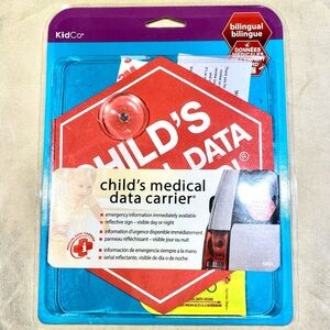 KidCo Child's Medical Data Carrier for your Car in case of accident/emergency